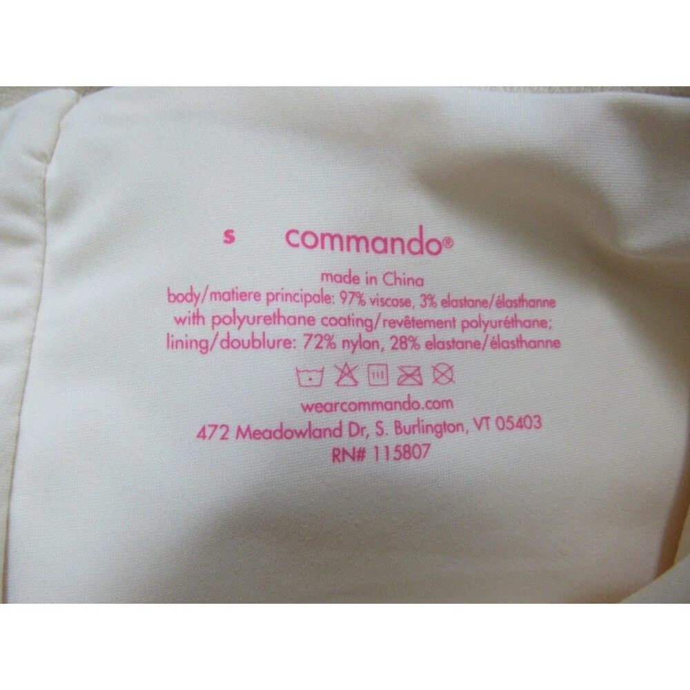 Commando Beige Faux Leather High Rise Leggings Size Small EUC